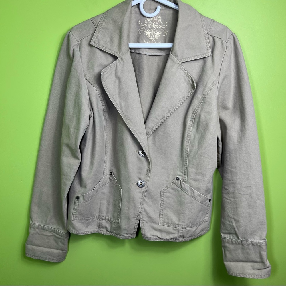 Tint Y2K tan vintage button jacket size XL